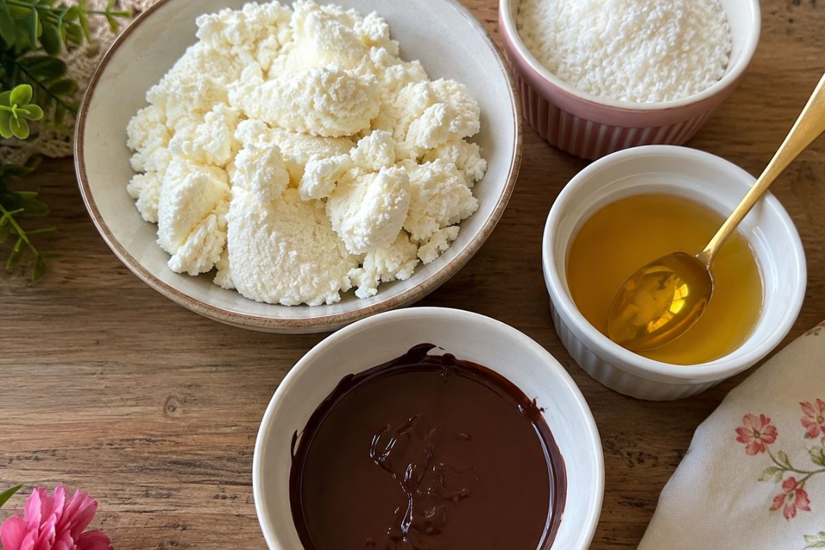 Barrette ricotta e cocco con cioccolato fondente, ingredienti