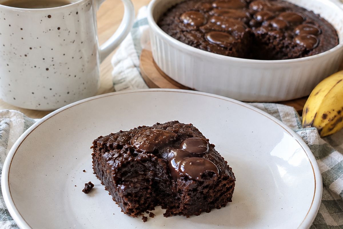 Brownie con banana, cacao e burro d’arachidi in friggitrice ad aria, ingredienti