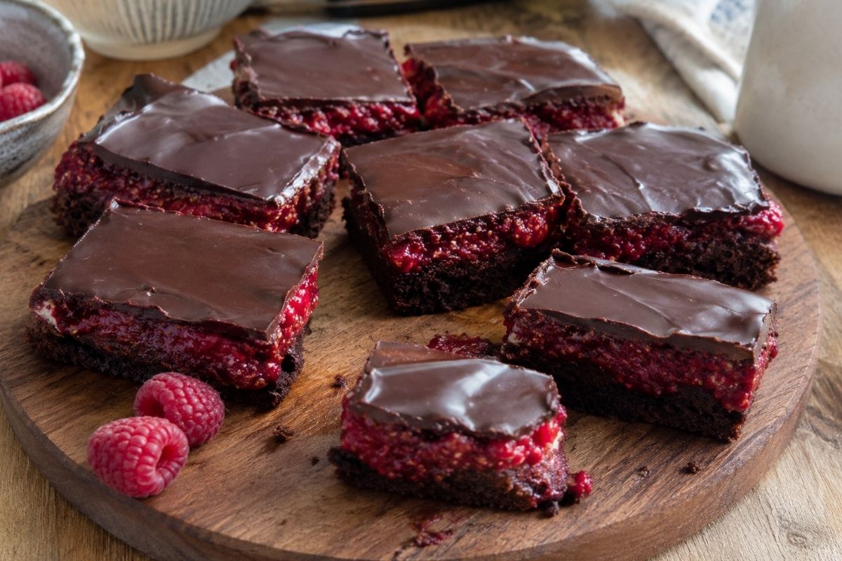Brownies ai lamponi senza cottura