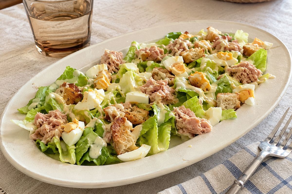 Caesar salad di tonno fresco con il Bimby