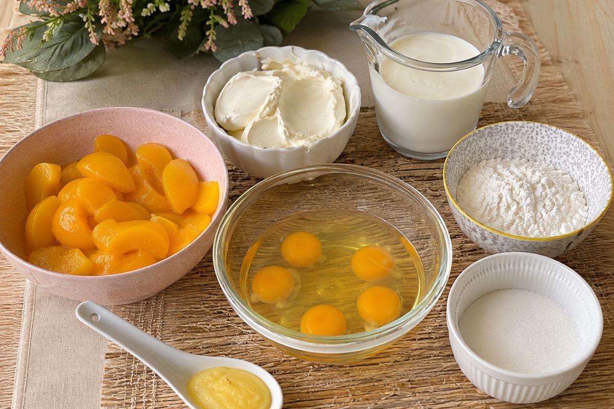 Cheesecake cotta alle pesche con il Bimby, ingredienti