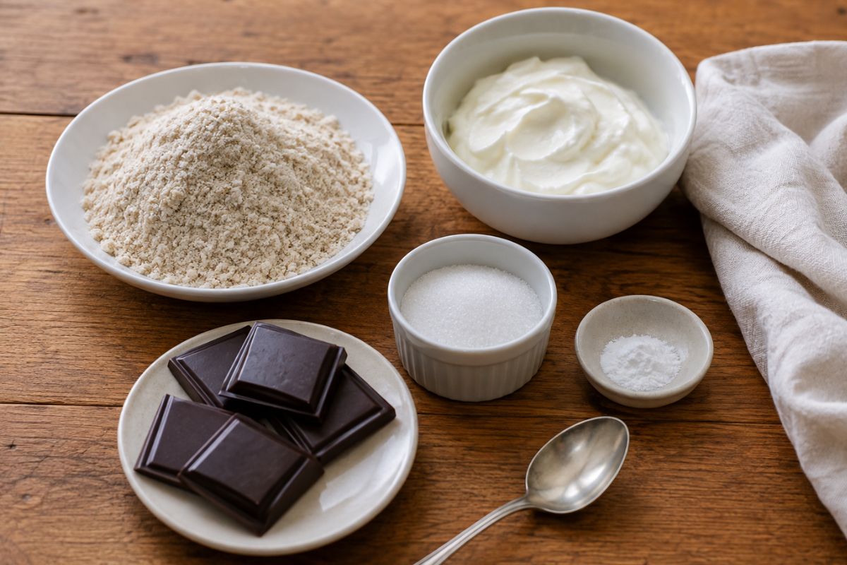 Cornetti di avena e yogurt greco con cuore di cioccolato in friggitrice ad aria ingredienti Cornetti di avena e yogurt greco con cuore di cioccolato in friggitrice ad aria, ingredienti