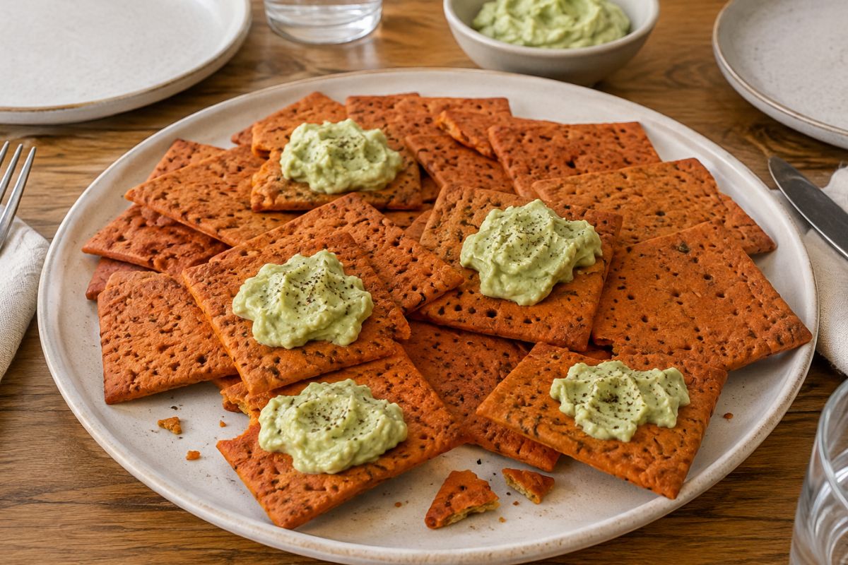 Crackers di ceci al pomodoro