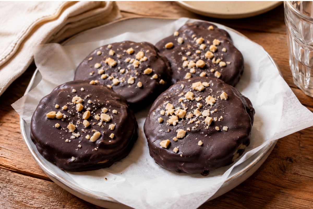Dischetti freddi banana, cioccolato e burro d’arachidi