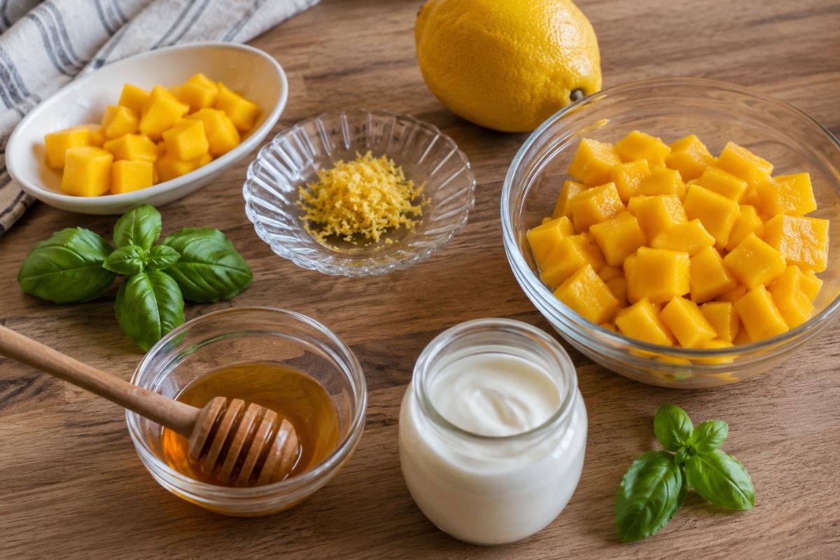 Frozen yogurt al mango ingredienti Frozen yogurt al mango, ingredienti