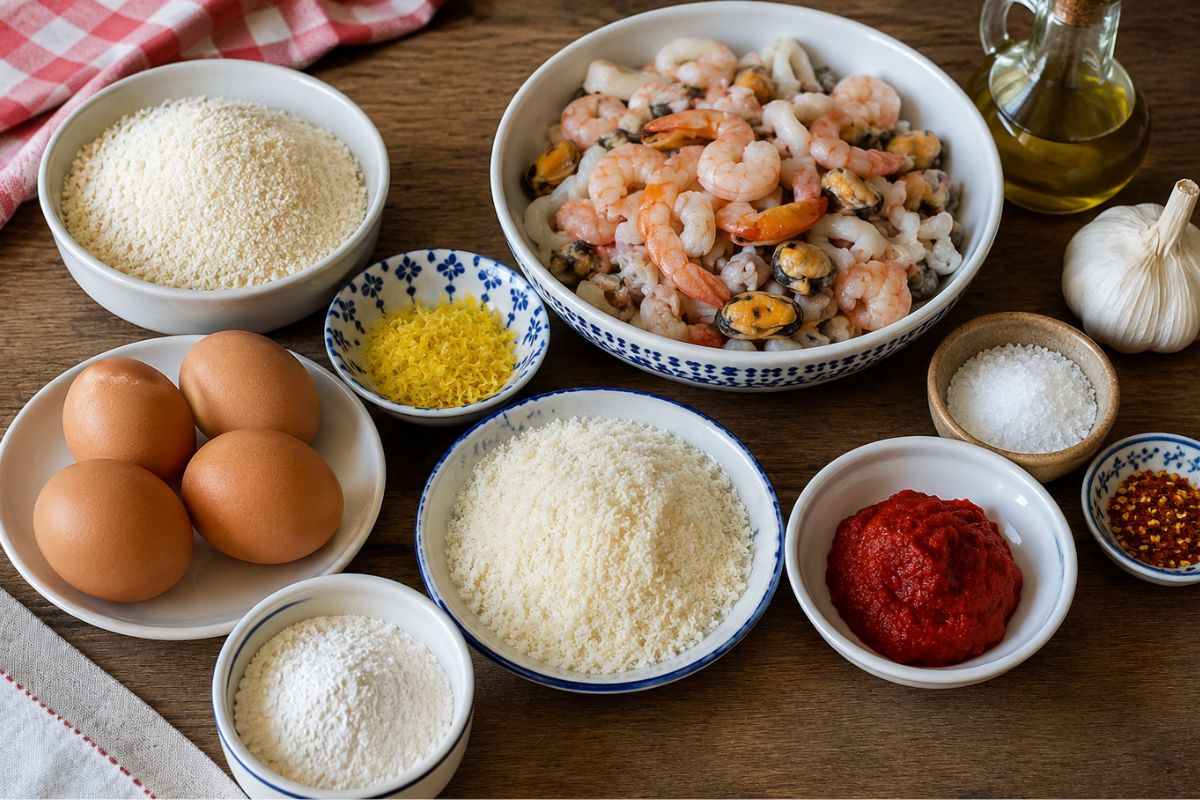Passatelli asciutti al sugo di mare con il Bimby, ingredienti