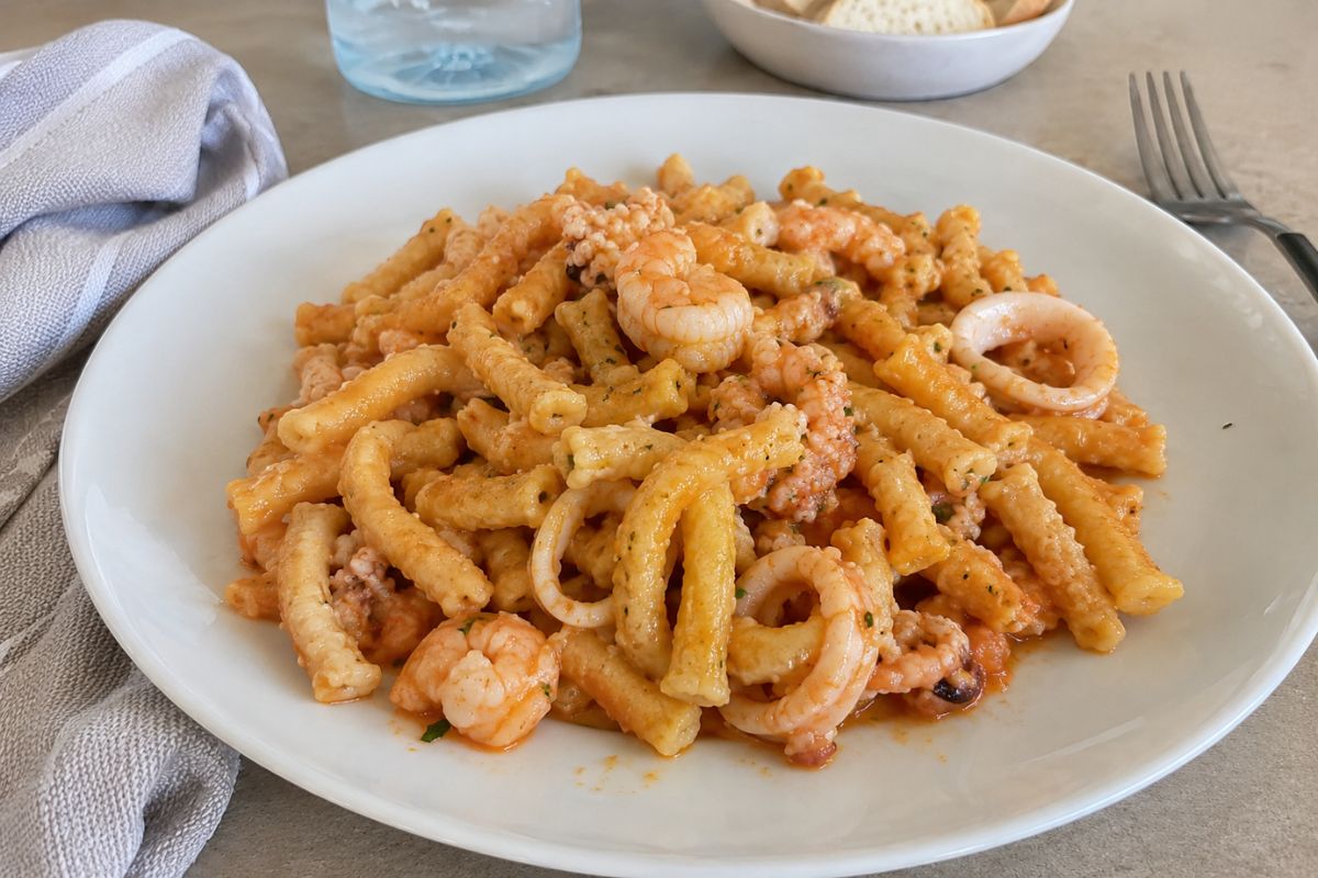 Passatelli asciutti al sugo di mare con il Bimby