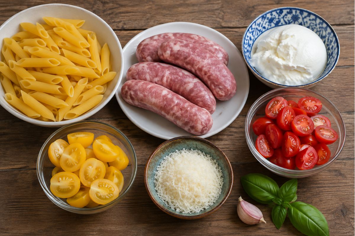 Pasta con ragù estivo, ingredienti