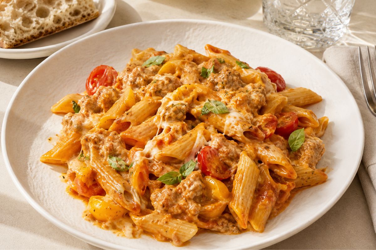 Pasta con ragù estivo