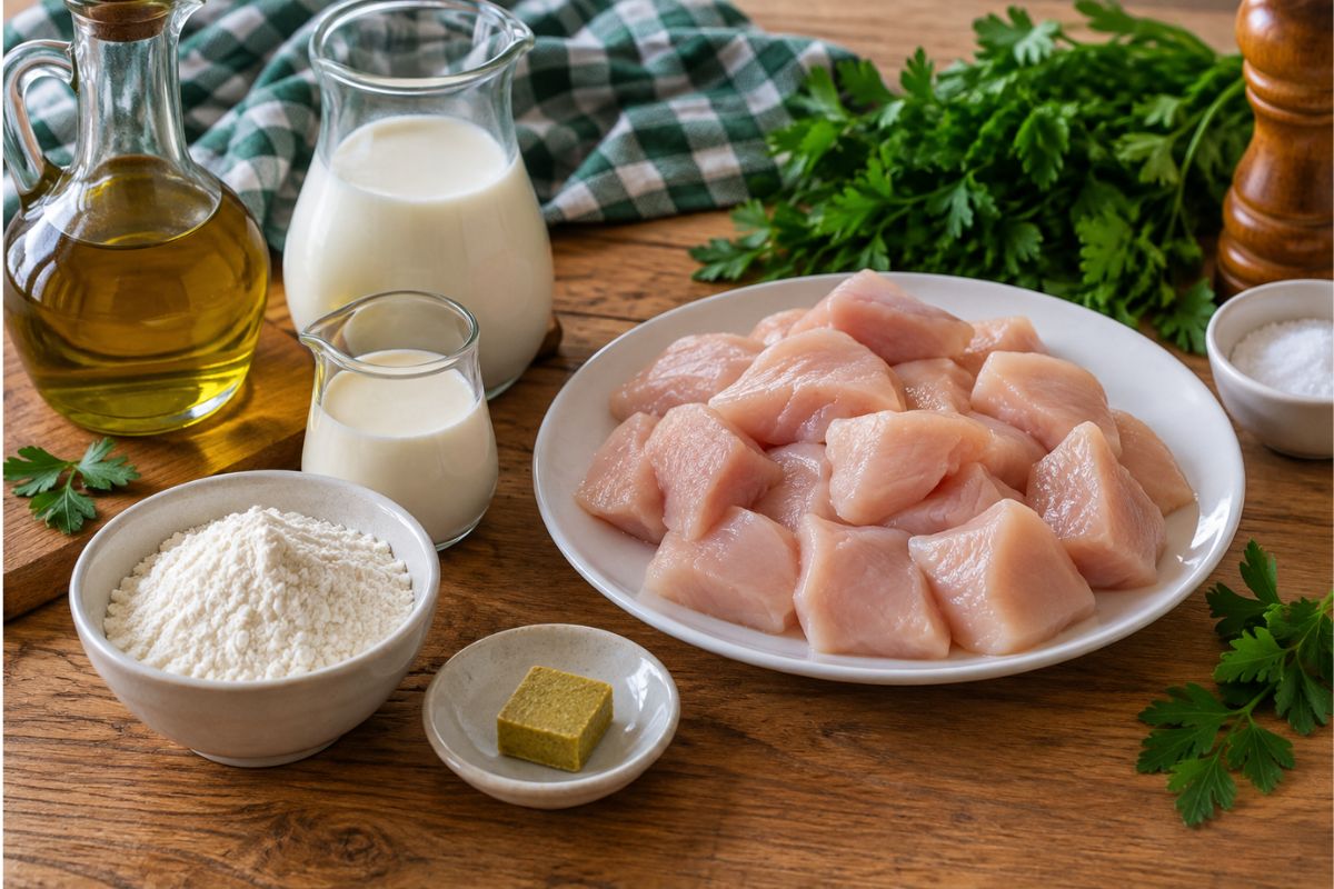 Bocconcini di pollo cremosi con il Bimby ingredienti Bocconcini di pollo cremosi con il Bimby, ingredienti