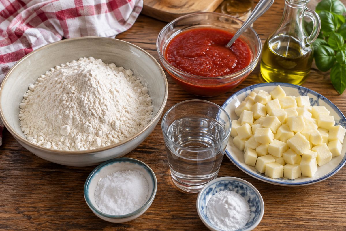 Calzoni in padella con provola e salsa, ingredienti