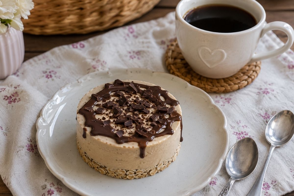 Cheesecake fit al caffè e cioccolato