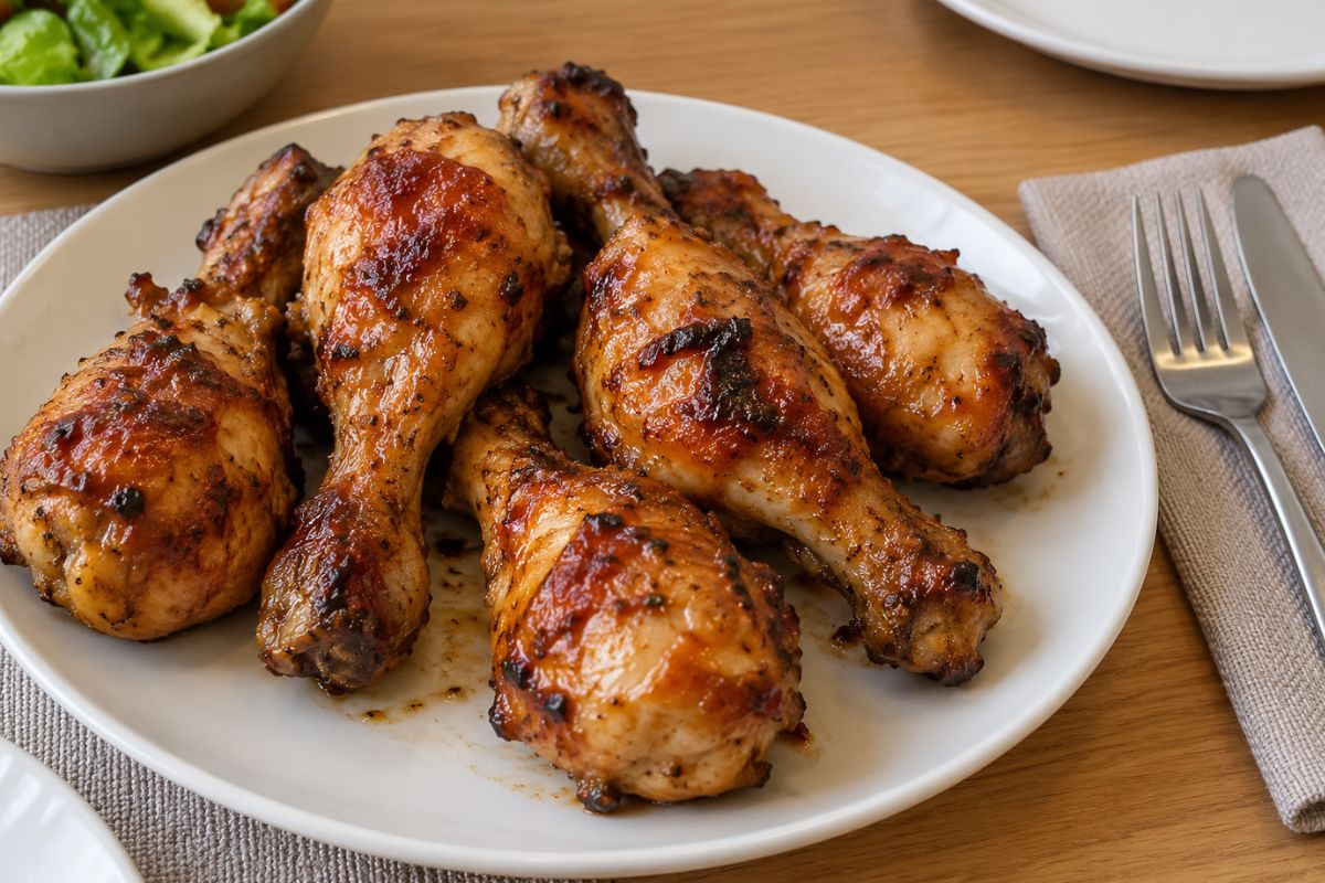 Cosce di pollo alla salsa di soia in friggitrice ad aria