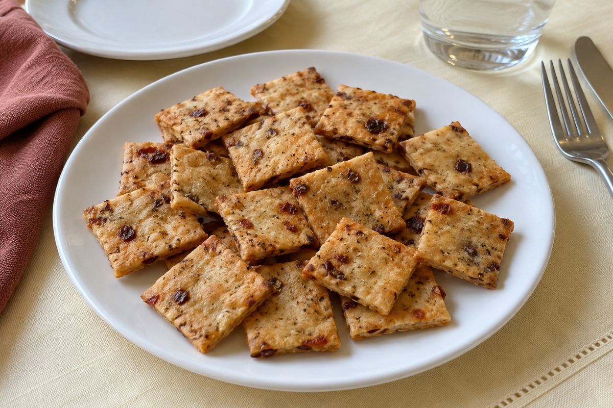 Crackers ai pomodori secchi in friggitrice ad aria