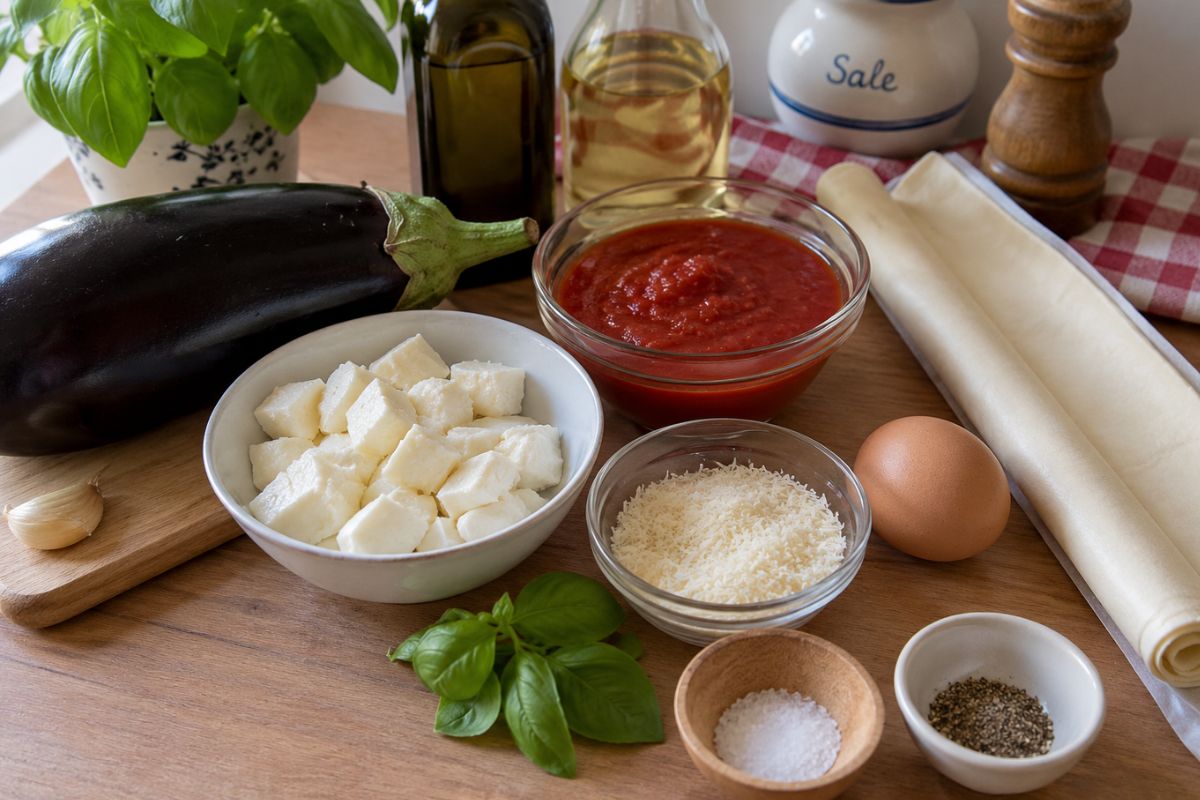 Crostatine di melanzane alla parmigiana ingredienti Crostatine di melanzane alla parmigiana, ingredienti