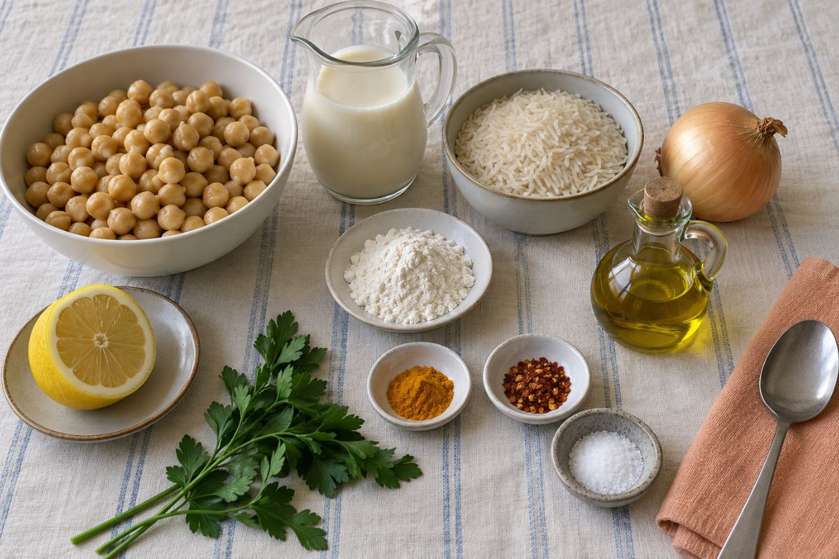Curry di ceci con riso basmati ingredienti Curry di ceci con riso basmati, ingredienti