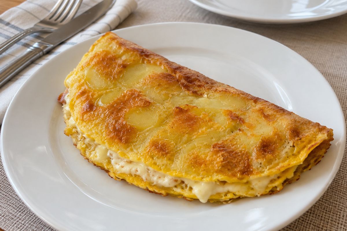 Frittata croccante con patate e formaggio