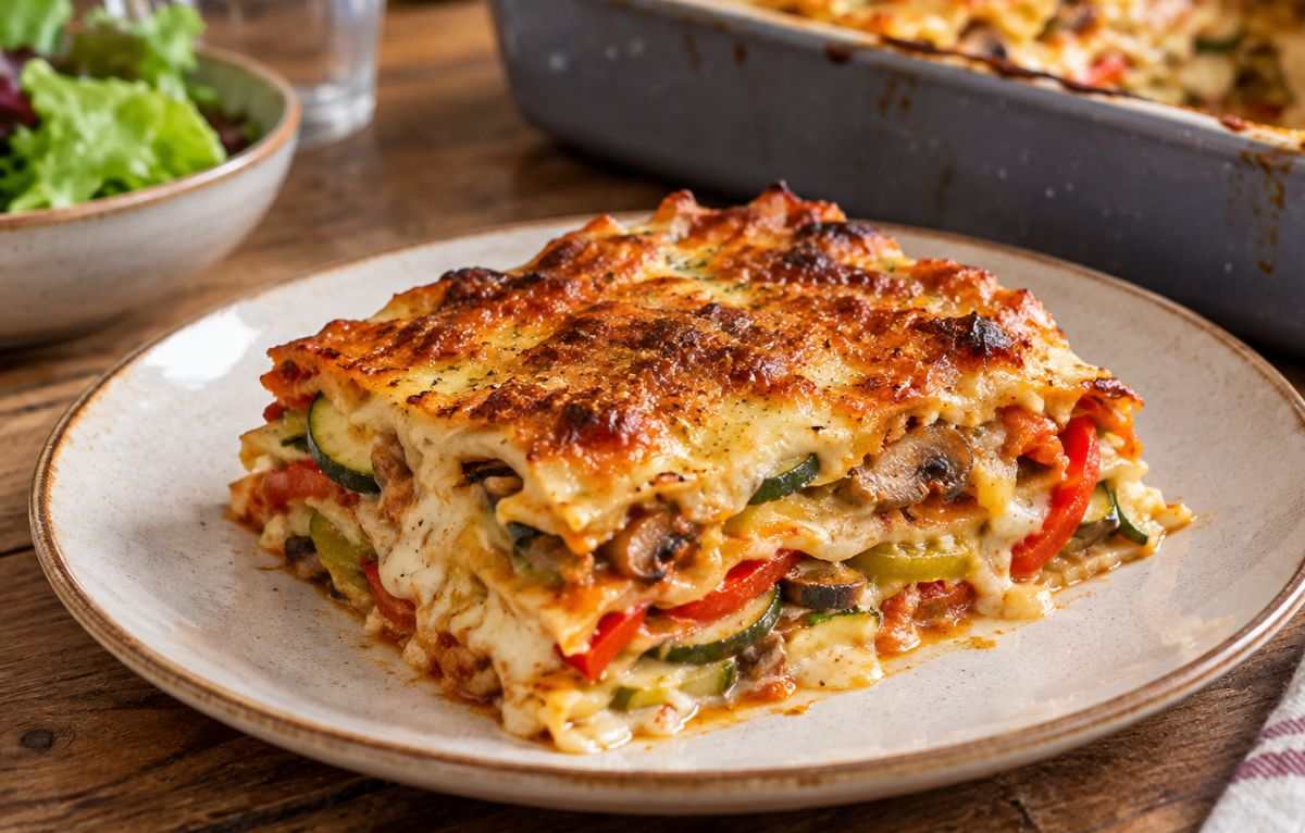 Lasagne di verdure in friggitrice ad aria