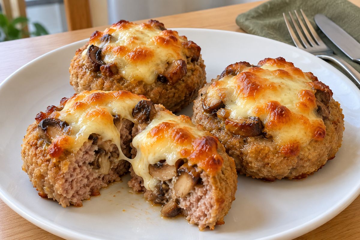 Medaglioni di carne con funghi e cuore filante