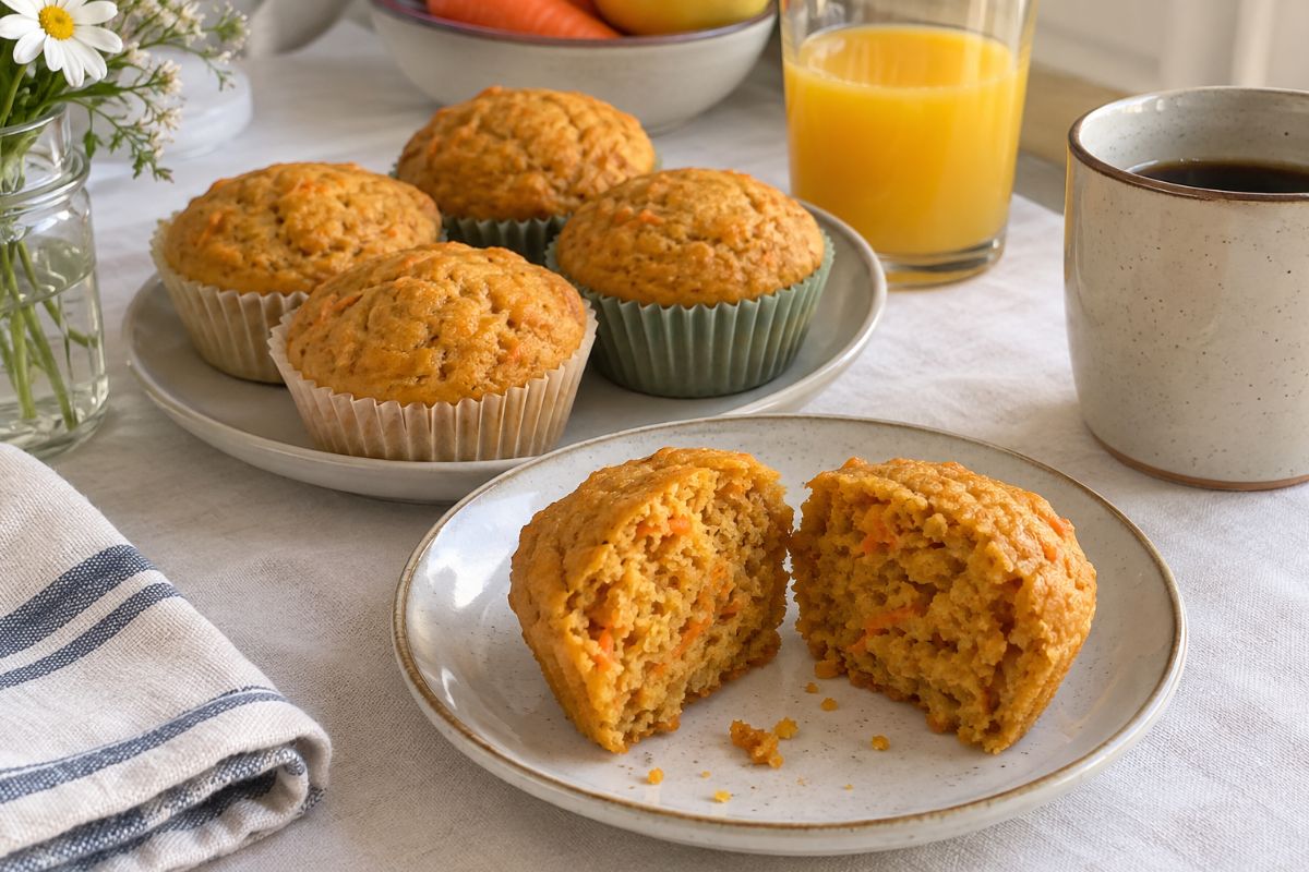 Muffin alle carote in friggitrice ad aria