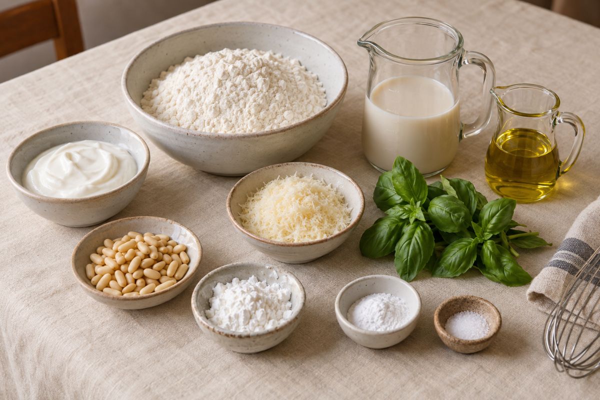 Muffin salati basilico e pinoli senza uova in friggitrice ad aria ingredienti Muffin salati basilico e pinoli senza uova in friggitrice ad aria, ingredienti