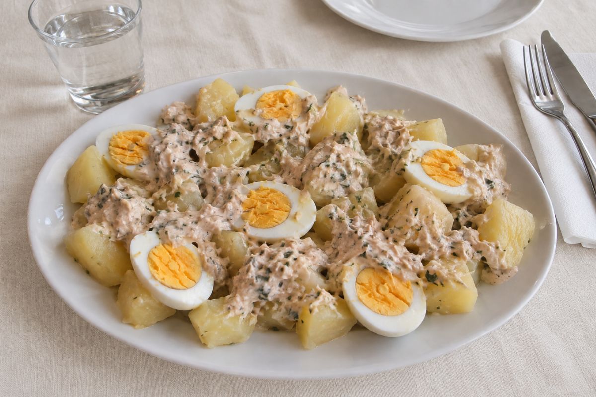 Patate e uova con salsa tonnata al Bimby