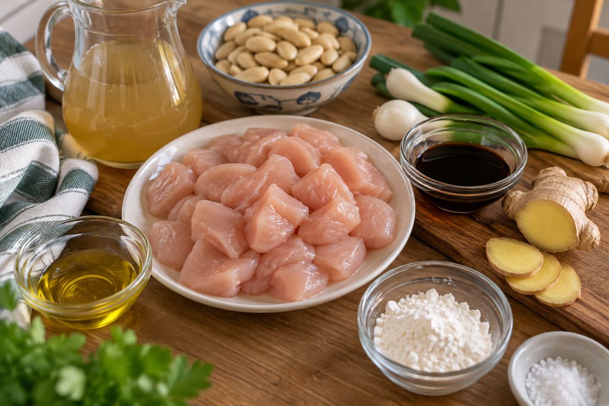Pollo mandorle e zenzero con il Bimby ingredienti Pollo mandorle e zenzero con il Bimby ingredienti