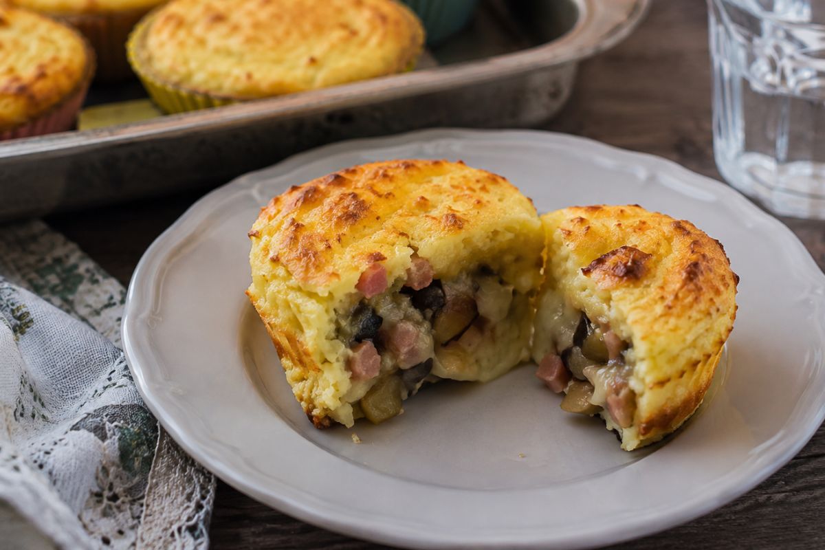 Tortini di patate con pancetta, melanzane e scamorza con il Bimby