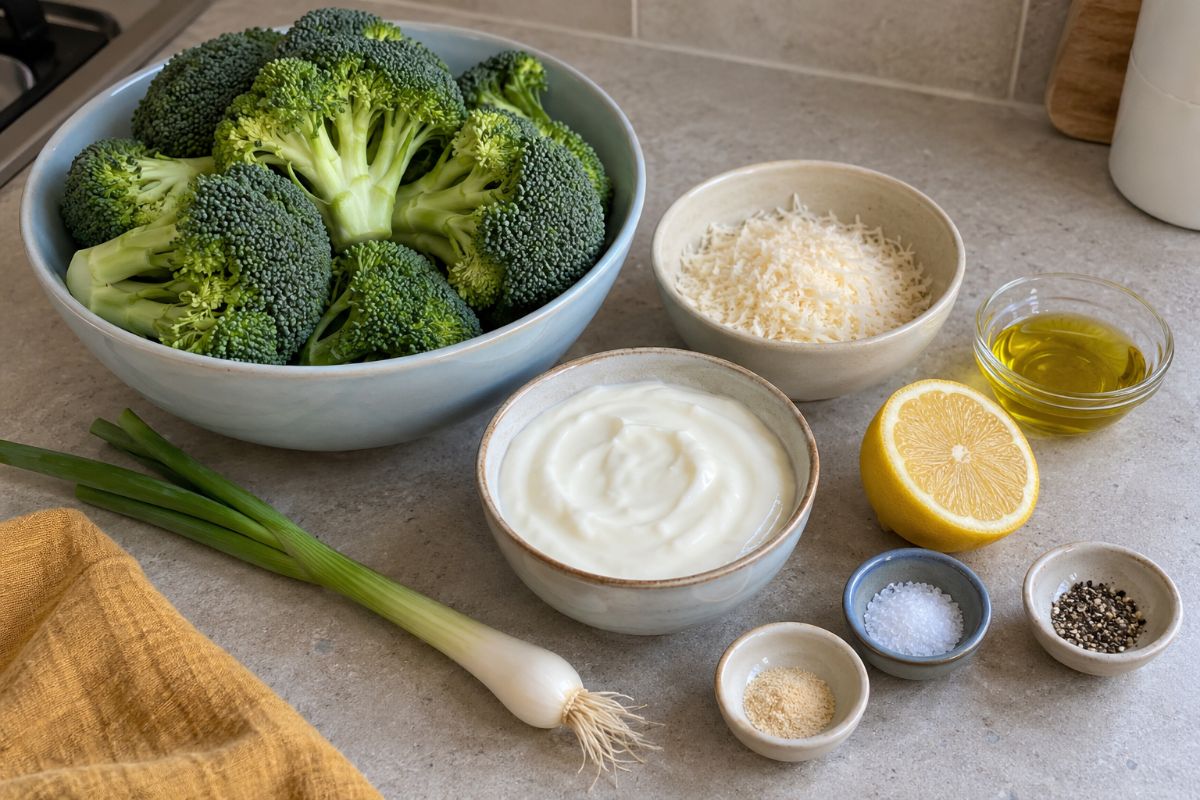 Broccoli frisbee croccanti al forno con salsa allo yogurt ingredienti Broccoli frisbee croccanti al forno con salsa allo yogurt, ingredienti