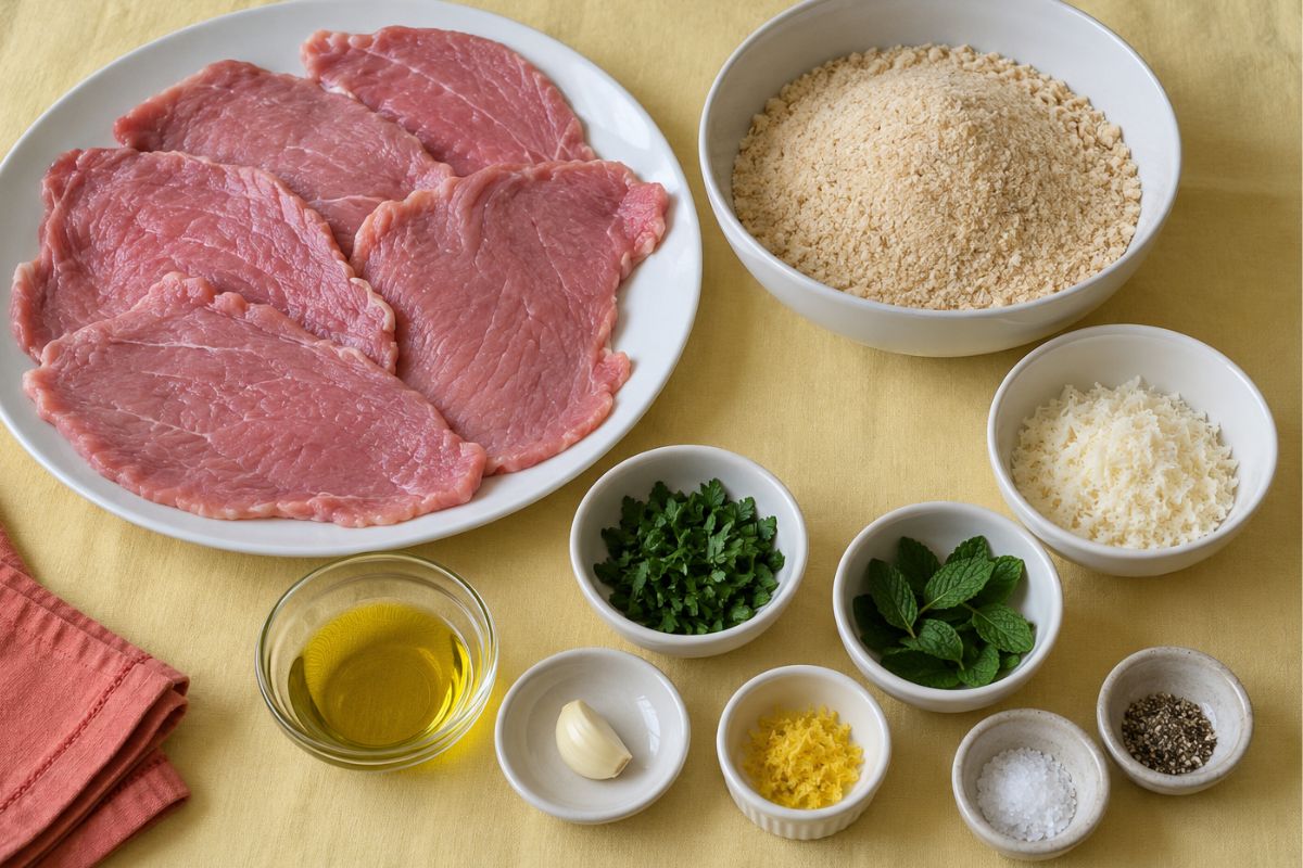 Cotolette palermitane al forno ingredienti Cotolette palermitane al forno, ingredienti