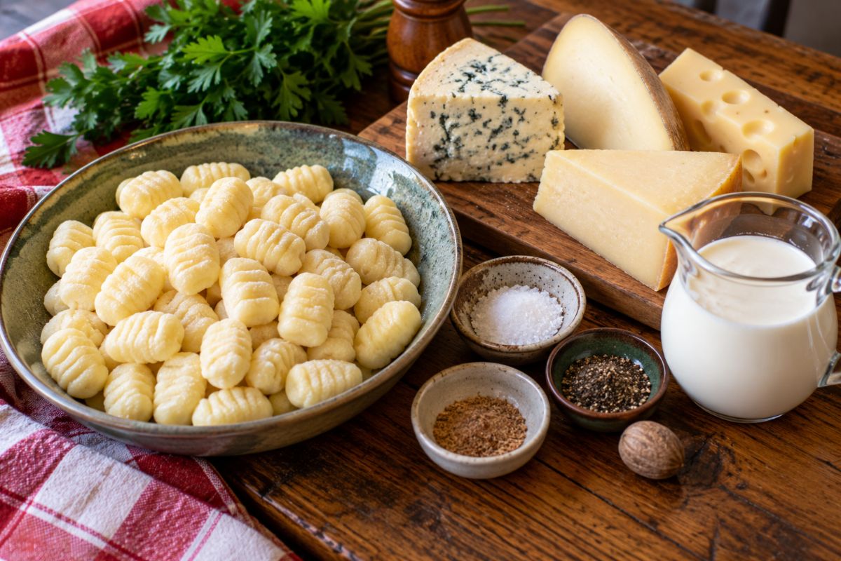 Gnocchi ai quattro formaggi con il Bimby ingredienti Gnocchi ai quattro formaggi con il Bimby, ingredienti