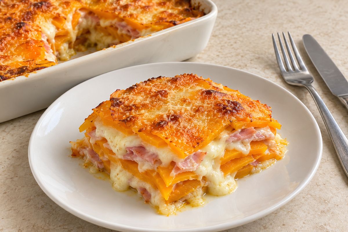 Lasagna di zucca low carb in friggitrice ad aria
