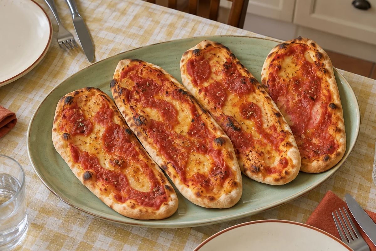 Lingue di pizza croccanti in friggitrice ad aria