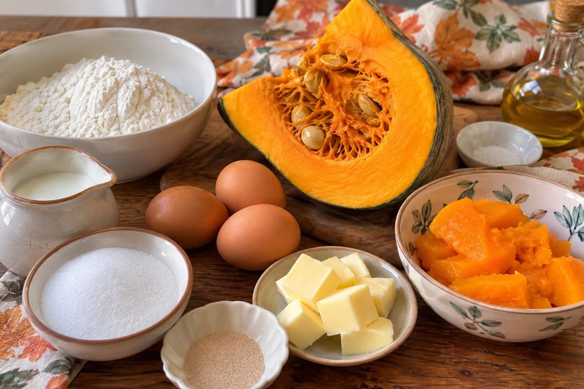 Pan brioche alla zucca con il Bimby, ingredienti