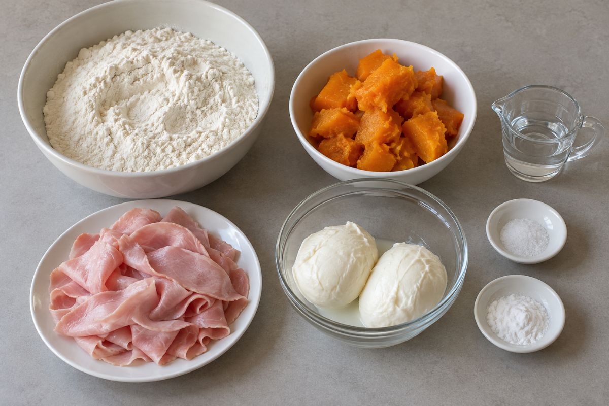 Pane palloncino alla zucca in padella, ingredienti