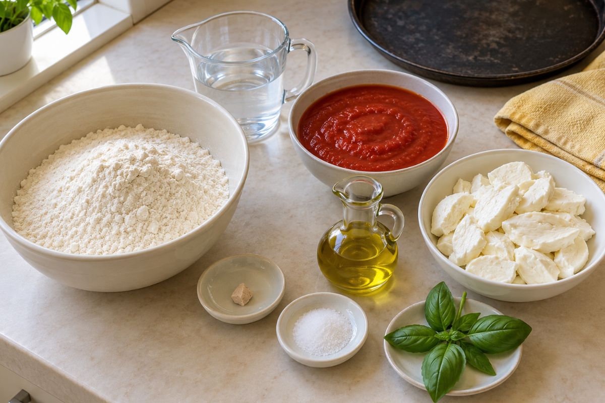 Pizza in teglia ingredienti Pizza in teglia, ingredienti