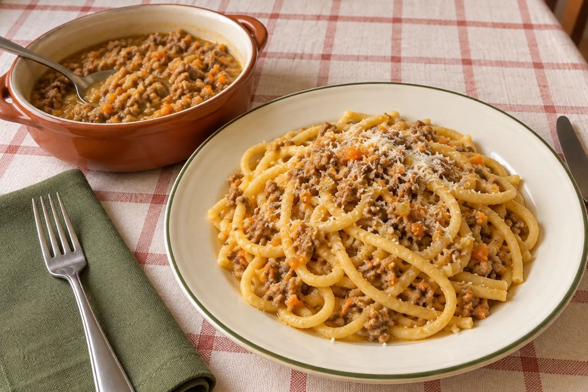 Ragù bianco di manzo e salsiccia con il Bimby