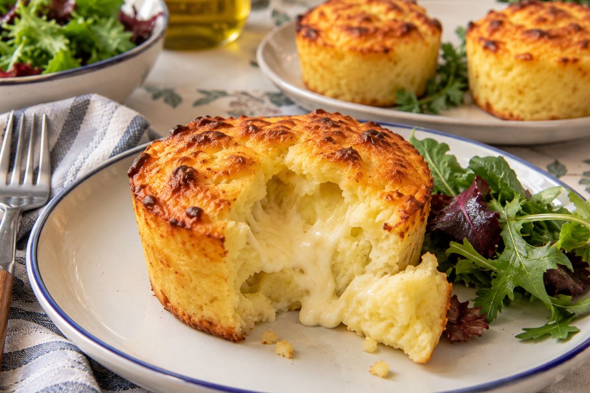 Sformatini di patate con cuore di stracciatella in friggitrice ad aria