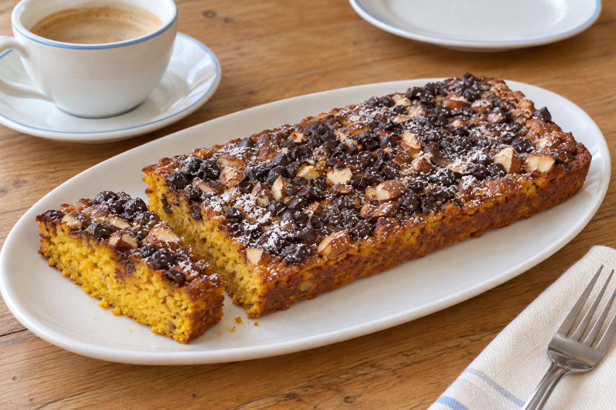 Torta light con mela, zucca e avena