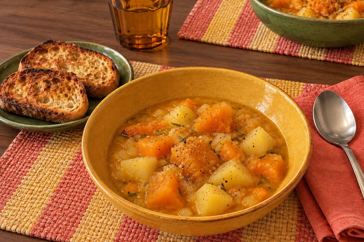 Zuppa di zucca e patate con il Bimby